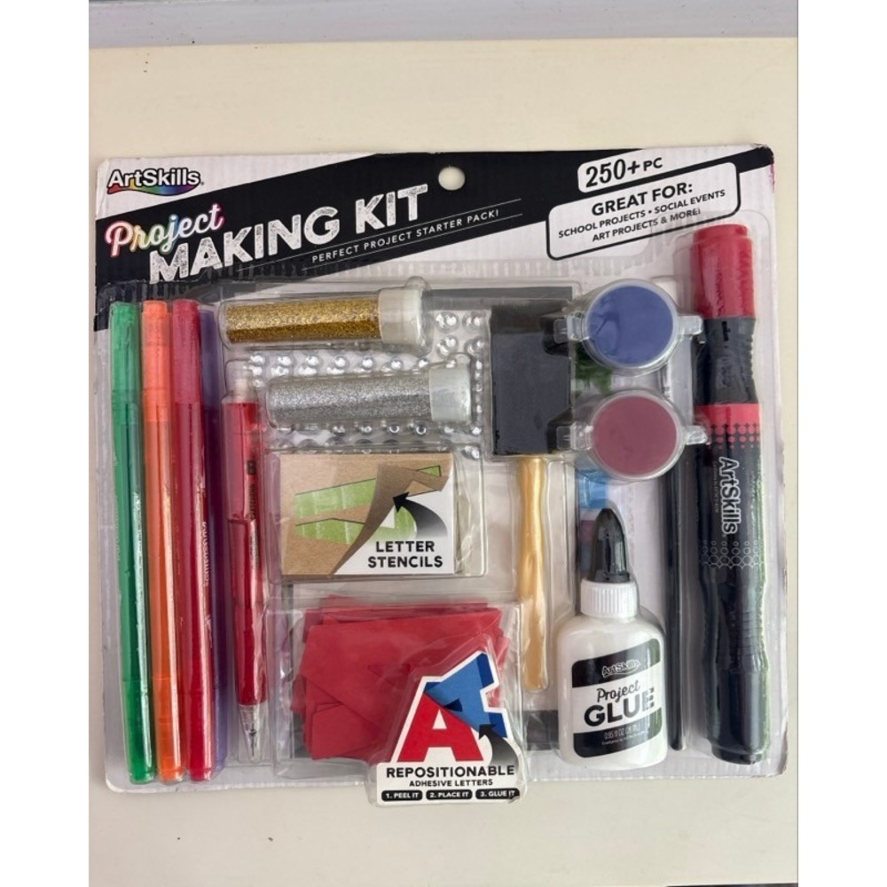 ArtSkills Project Making Kit 250 Pc School Art Supplies Markers Paint Glitter